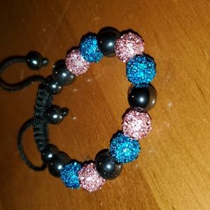 pave beads bracelet